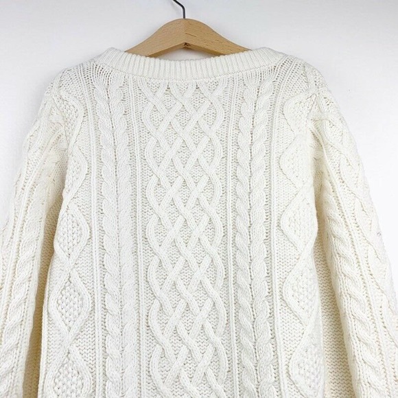 Gap Girls Pullover Sweater White Cable Knit M - Picture 5 of 7